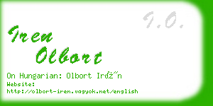 iren olbort business card